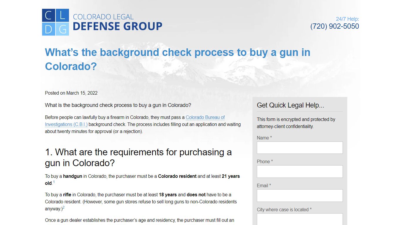 What's the background check to buy a gun in Colorado? - Shouse Law Group